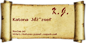 Katona József névjegykártya