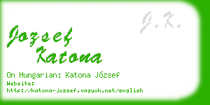 jozsef katona business card